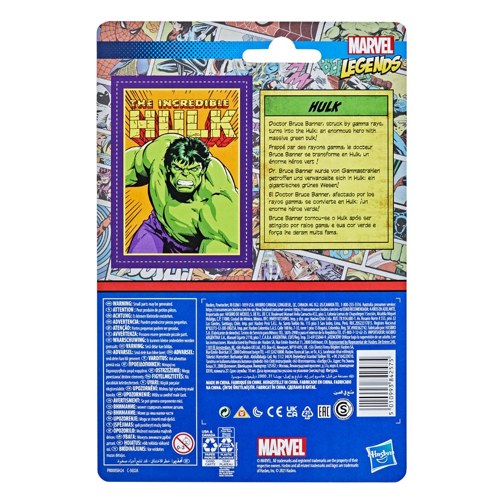 Marvel Retro Series Action Figurine Hulk 10cm